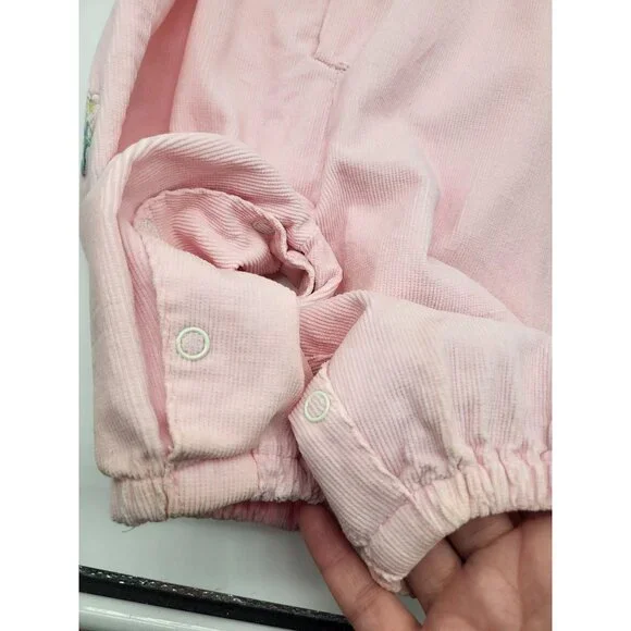 Vintage Infant Girl Pink One Piece Outfit Appliqued Bear ABCs 6-9 Months - Picture 8 of 9